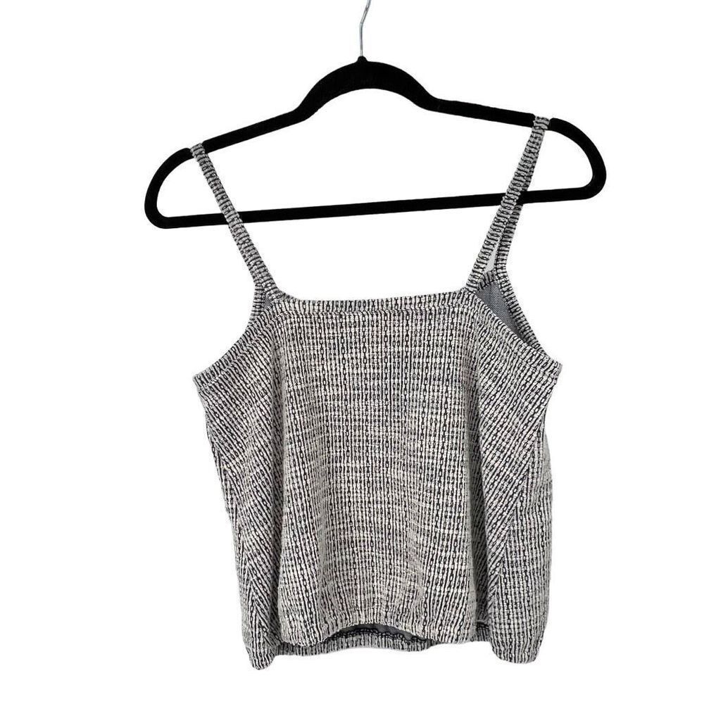 Loft Black White Ikat Boucle Bubble Hem Cami - Picture 2 of 7